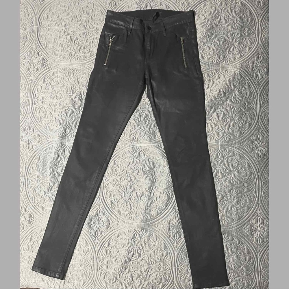 Joe's Jeans Coated Black Skinny Jeans